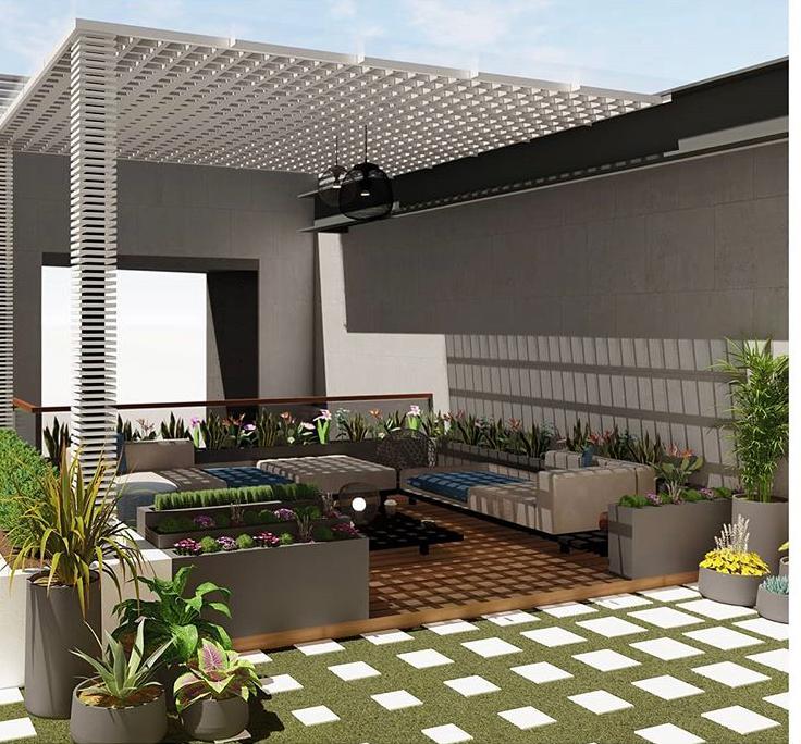 Terrace Garden at Defence Colony , New Delhi.